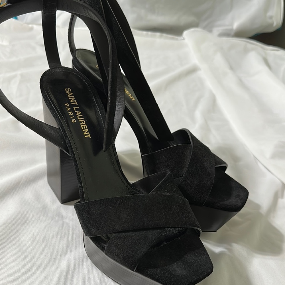 Saint Laurent Black Women's Platform Sandals